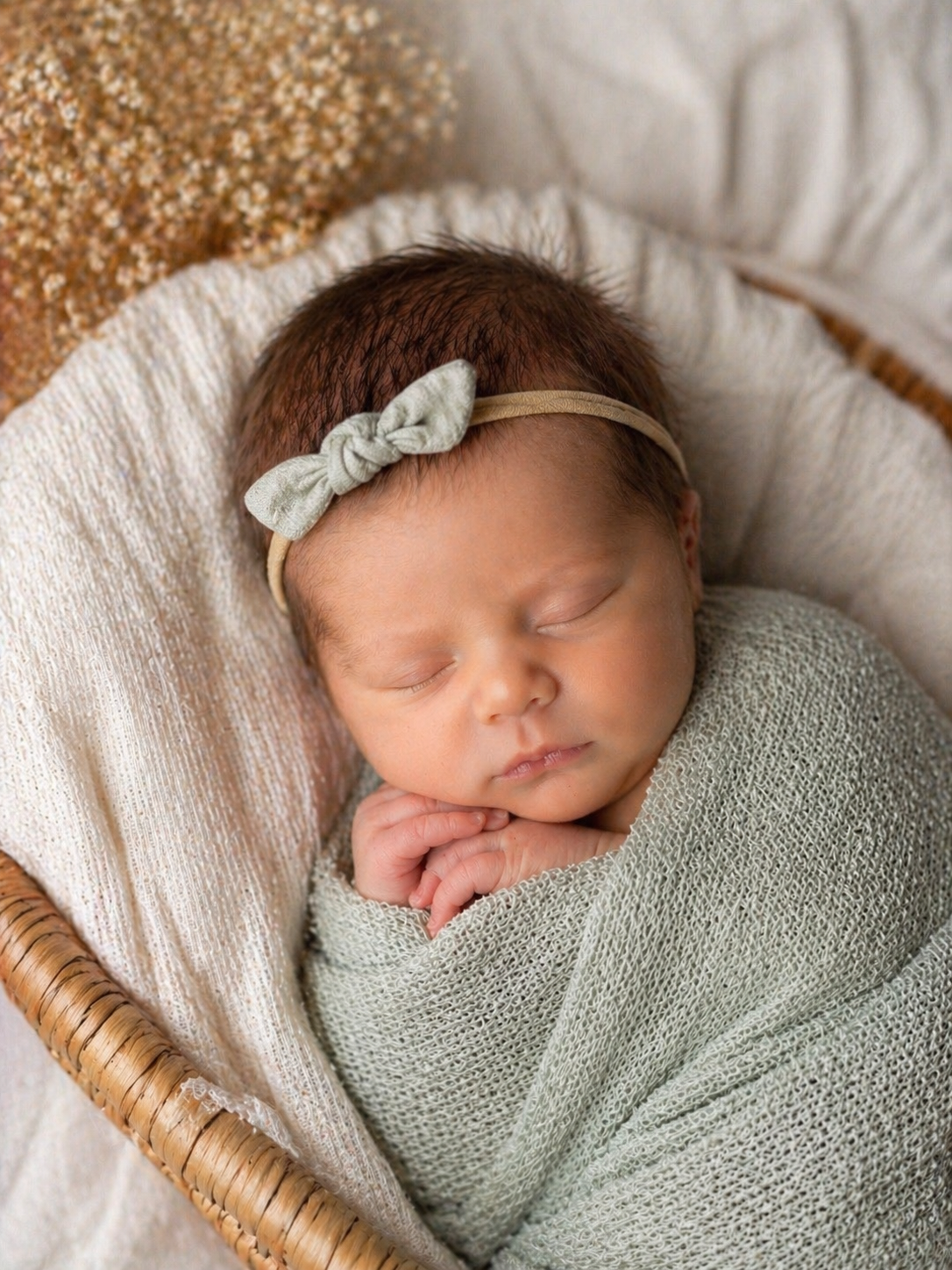 Newborn čelenka - Mint