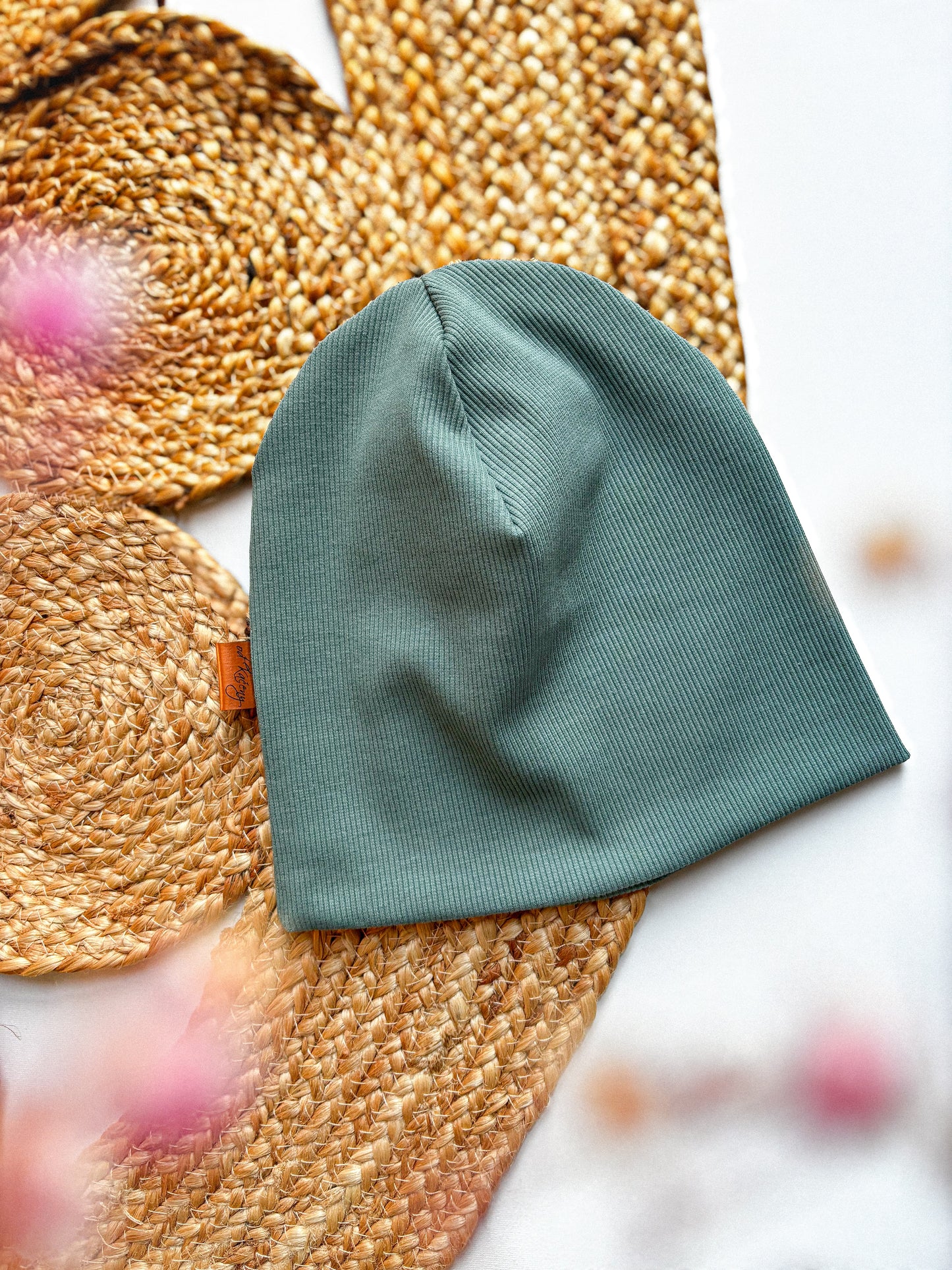 Žebrovaná čepice  Green