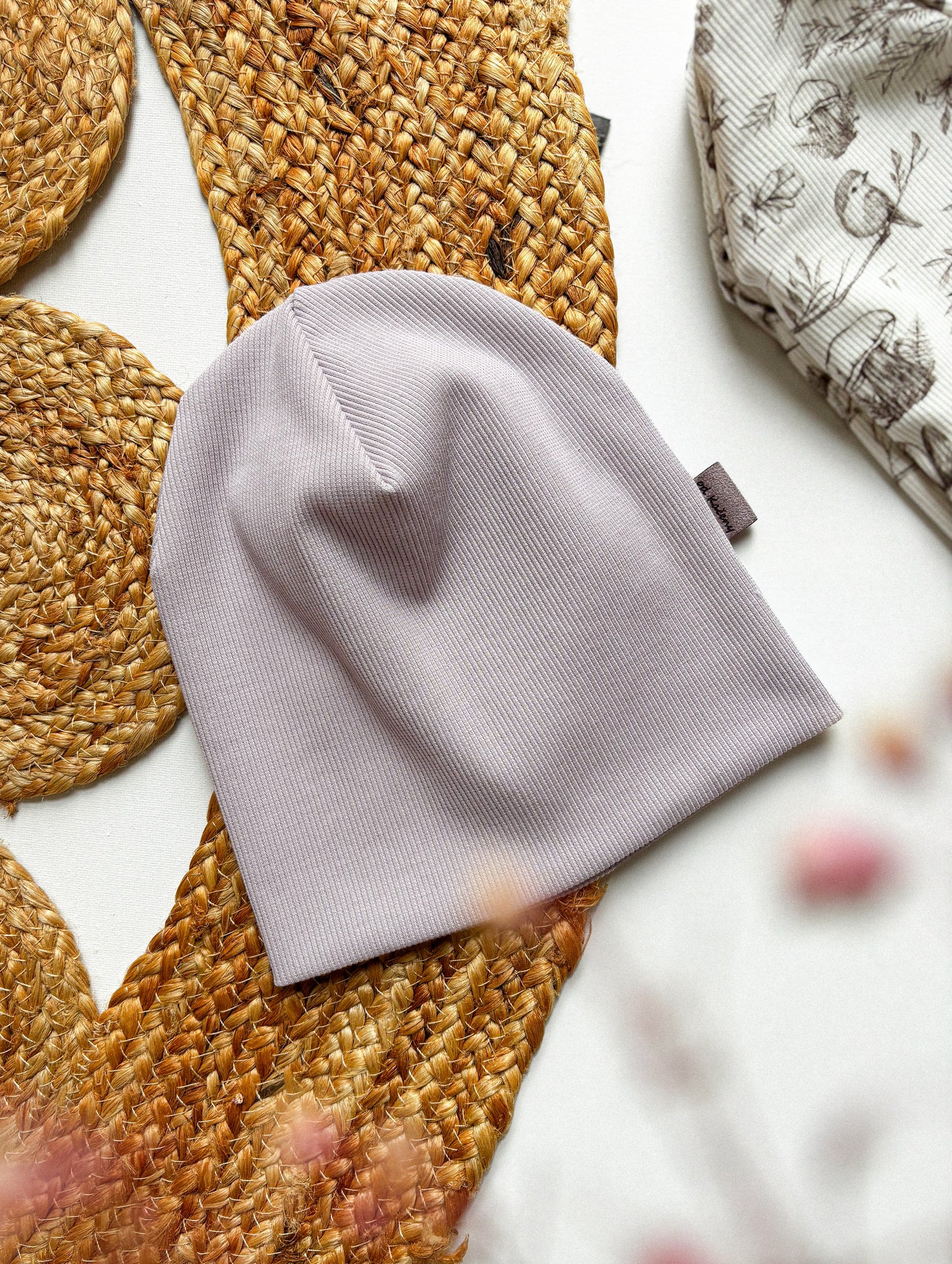 Žebrovaná čepice Lila