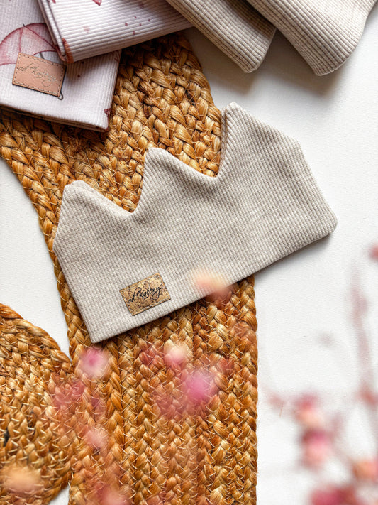 Žebrovaná korunka Nude