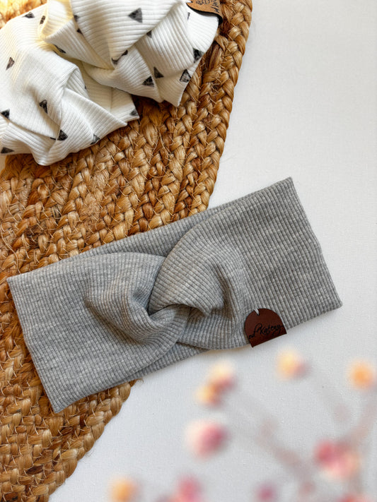 Žebrovaná čelenka Grey