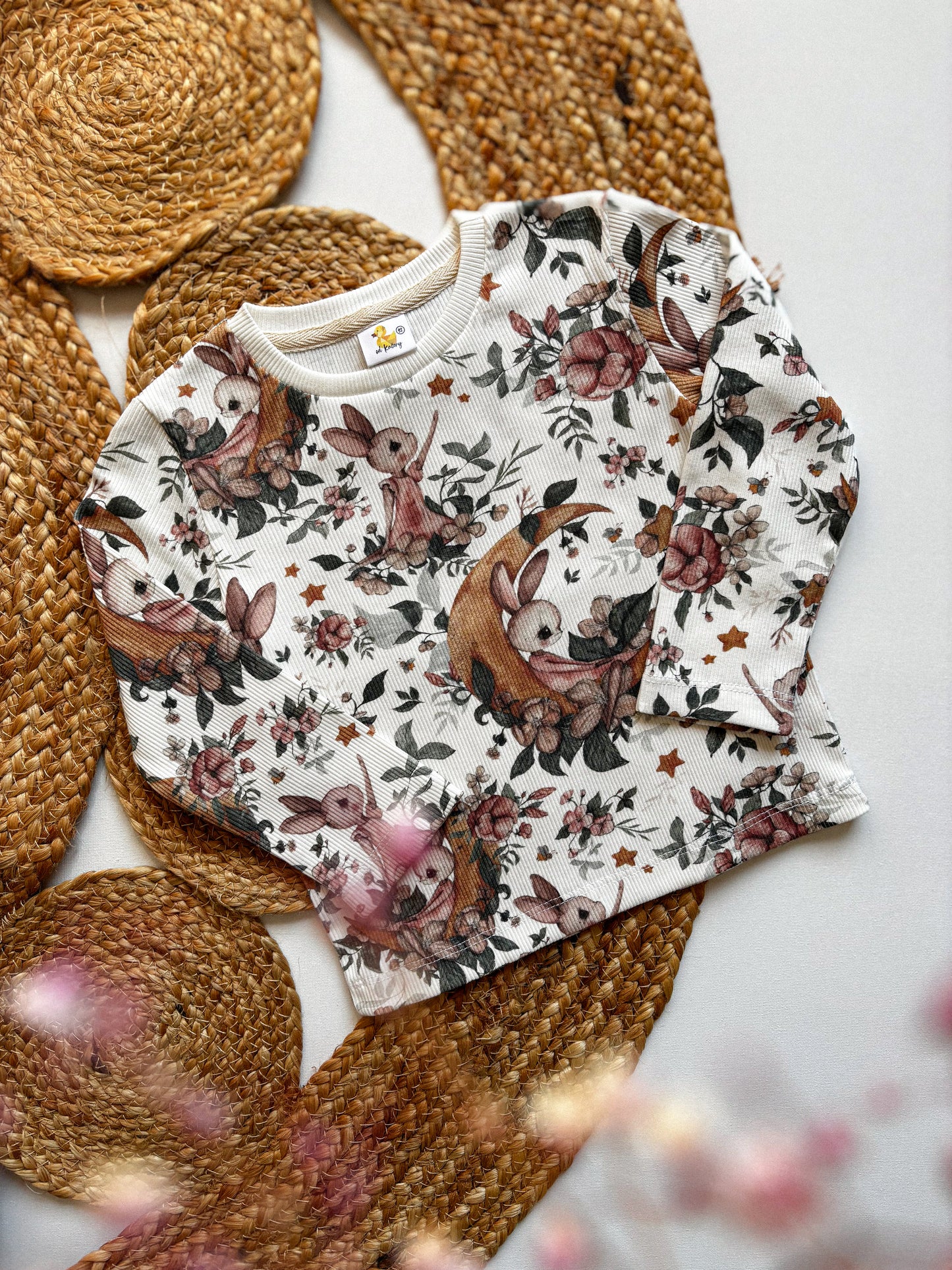 Žebrované tričko s dlouhým rukávem Bunny