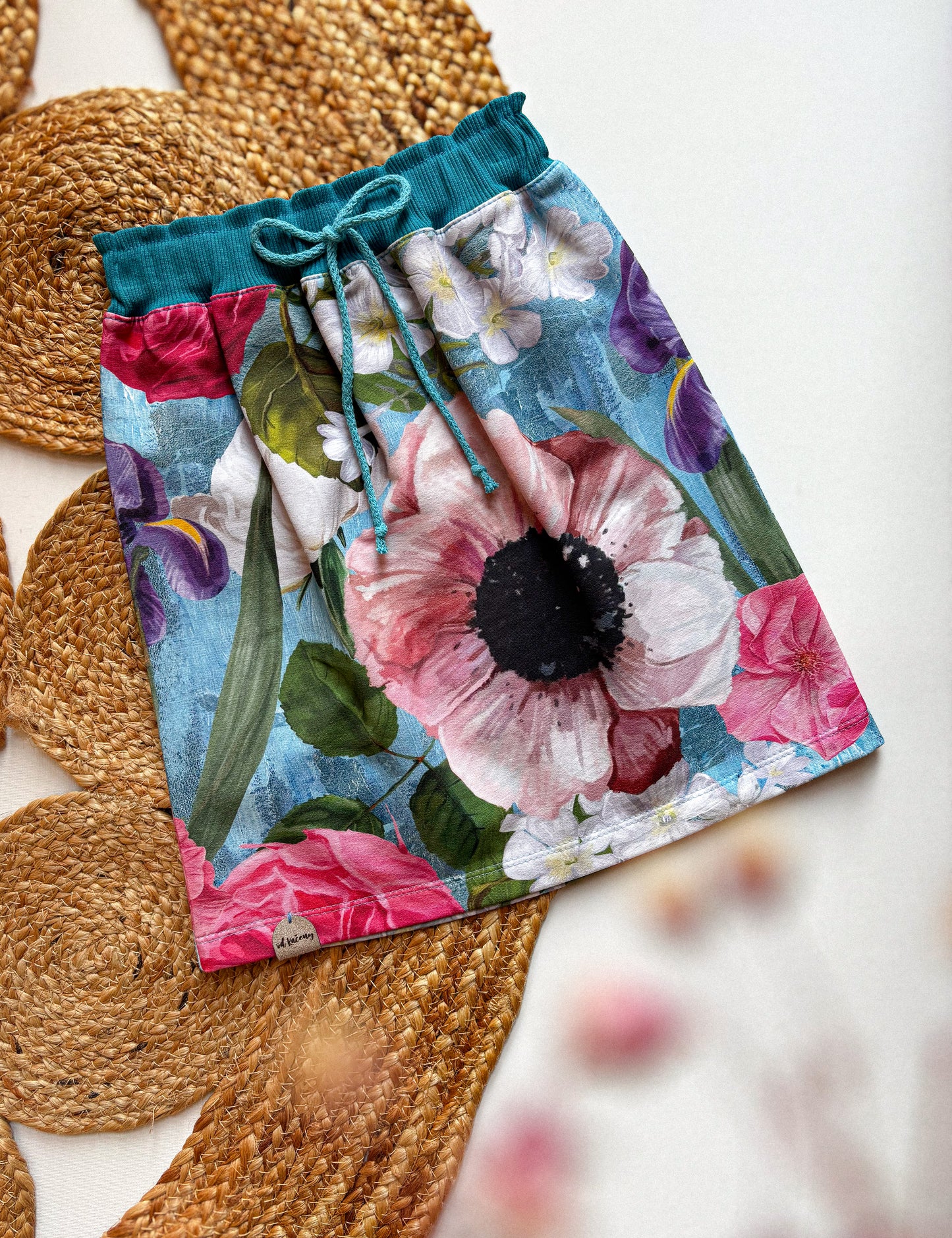 Žerzejová sukně Flowers