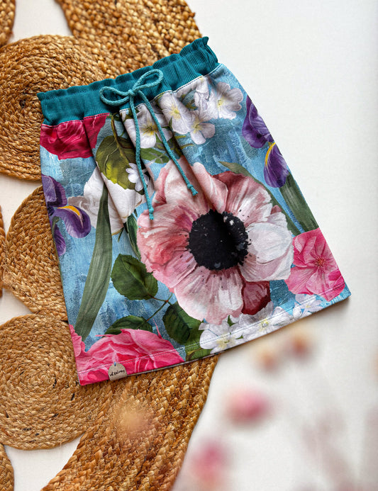 Žerzejová sukně Flowers