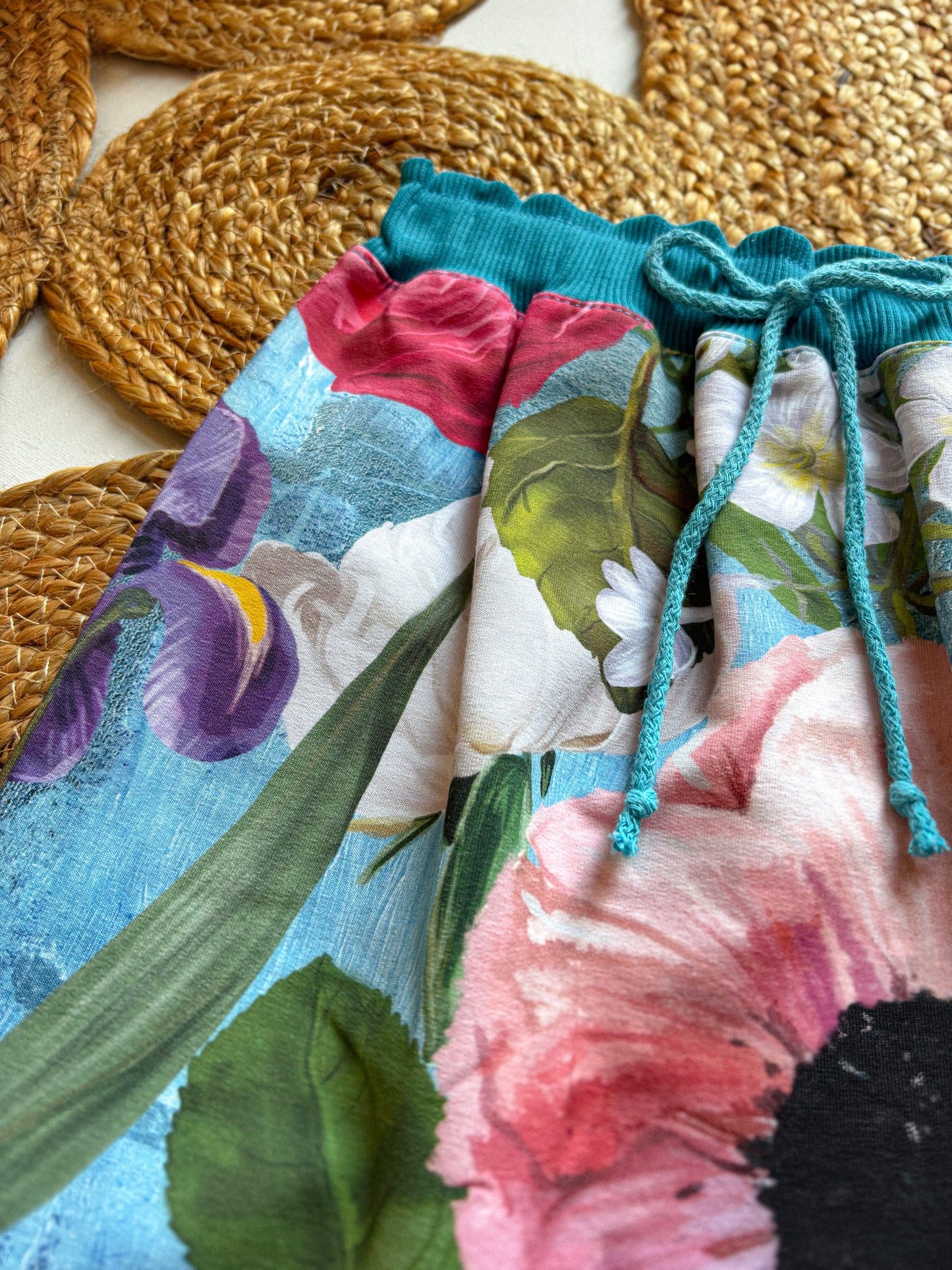 Žerzejová sukně Flowers