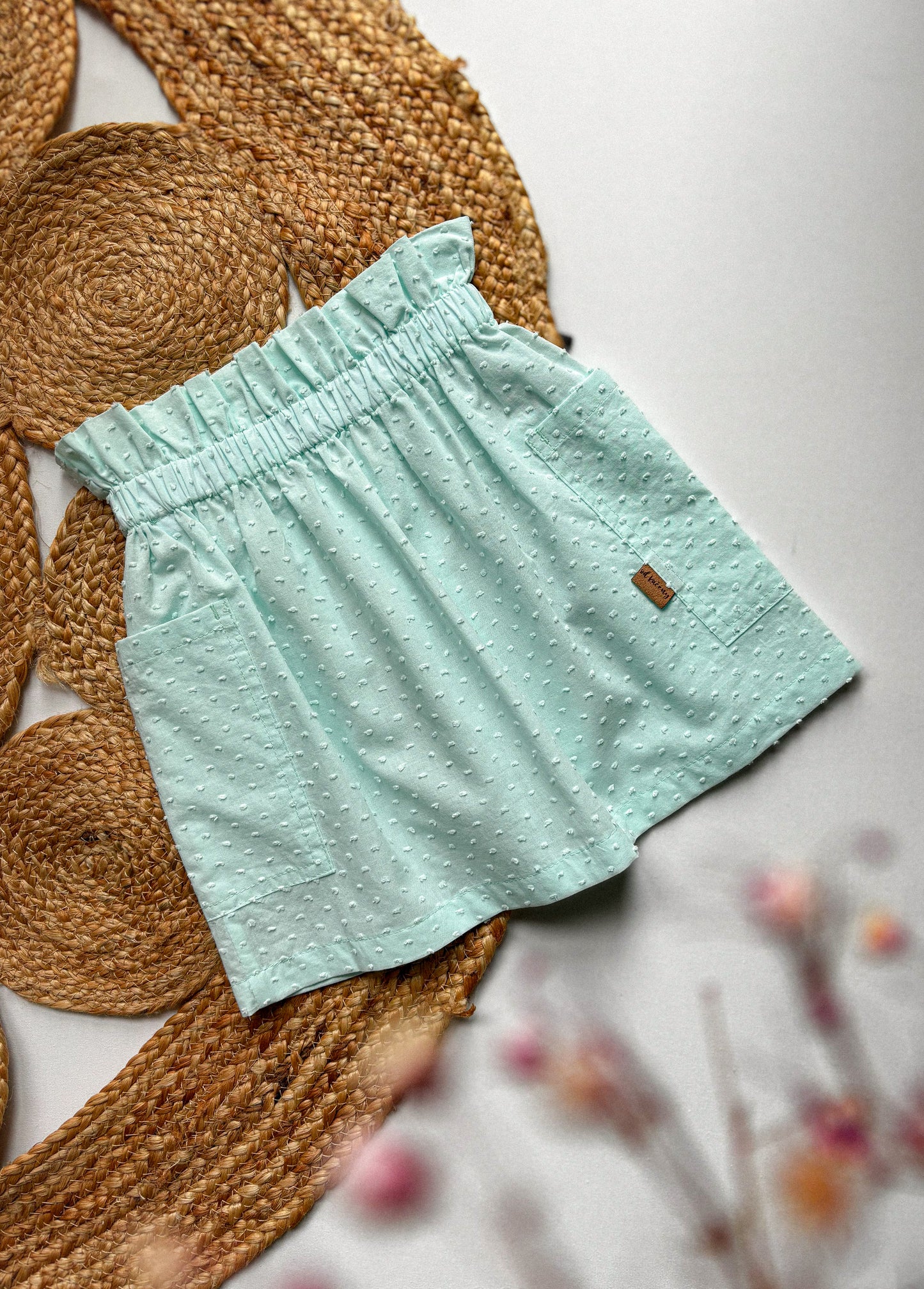 Bavlněná sukně Mint s nopkami