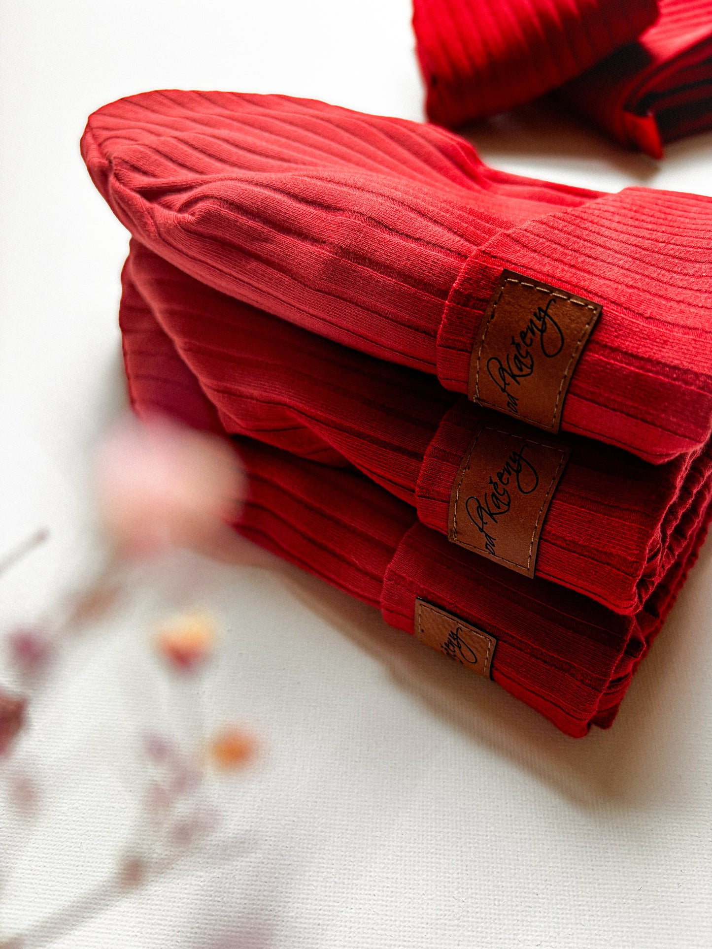 Žebrovaná čepice Bordo