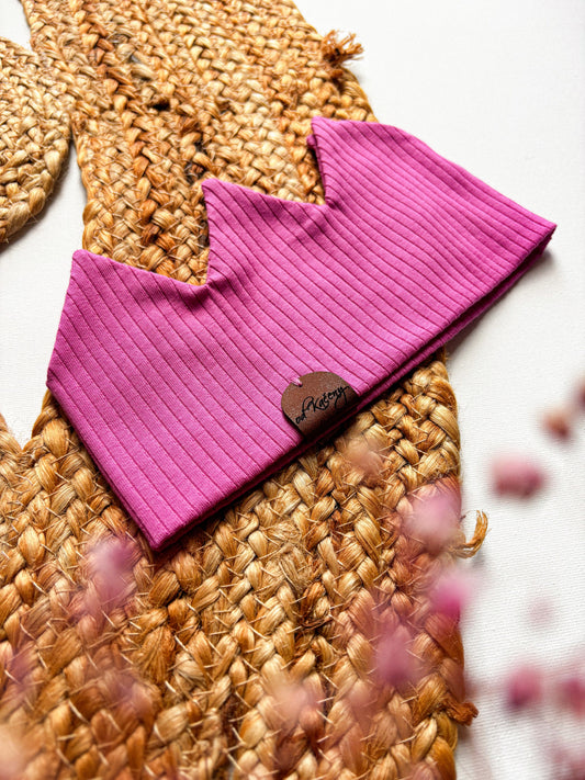 Žebrovaná korunka Pink