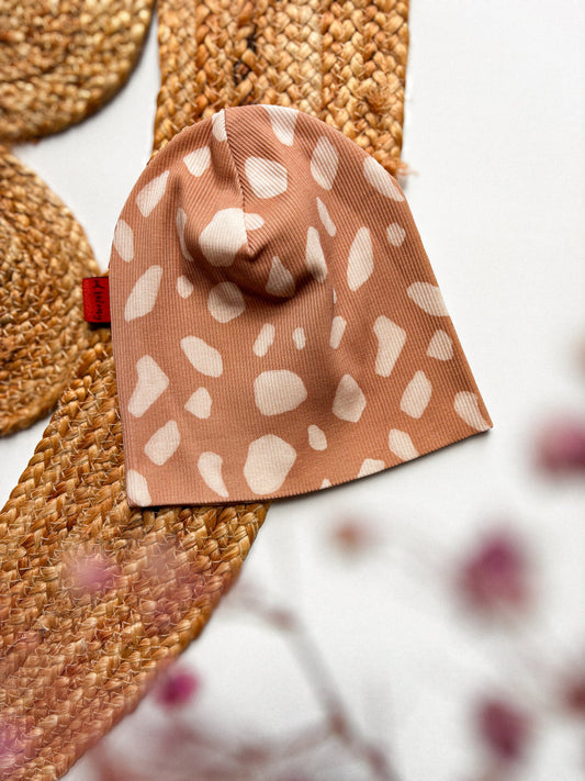 Žebrovaná čepice Brown Safari